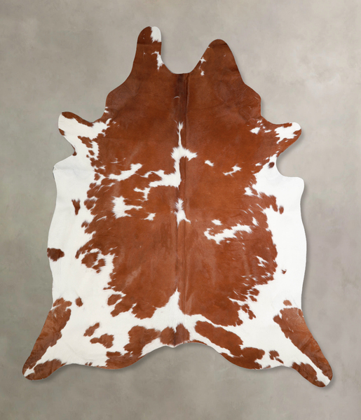 Brown and White Cowhide Rug #A34329