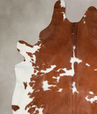 Brown and White Cowhide Rug #A34329