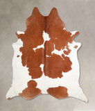 Brown and White Cowhide Rug #A34332
