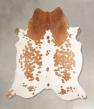 Brown and White Cowhide Rug #A34347