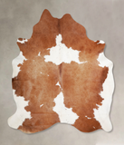 Brown and White Cowhide Rug #A34406