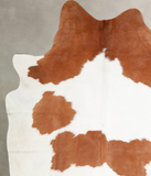 Brown and White Cowhide Rug #A34417