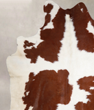 Brown and White Cowhide Rug #A34418
