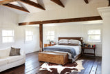 Brown and White Cowhide Rug #A34418