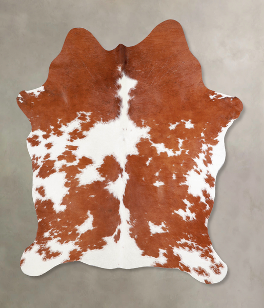 Brown and White Cowhide Rug #A34419