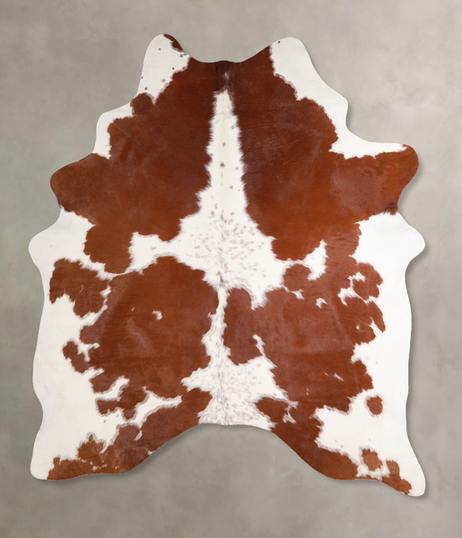 Brown and White Cowhide Rug #A34429