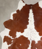 Brown and White Cowhide Rug #A34429