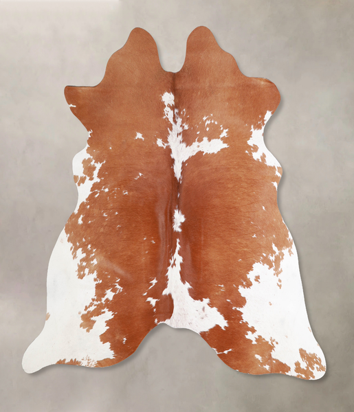 Brown and White Cowhide Rug #A34451