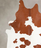 Brown and White Cowhide Rug #A34464