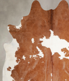 Brown and White Cowhide Rug #A34489