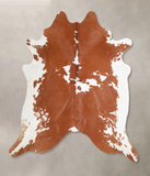 Brown and White Cowhide Rug #A34492