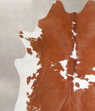 Brown and White Cowhide Rug #A34492