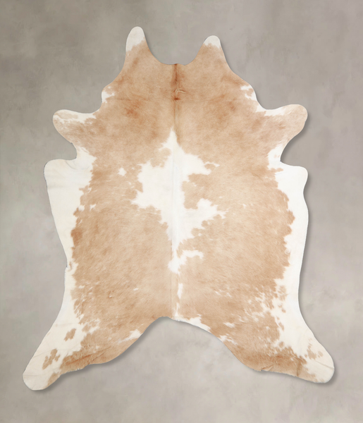 Beige and White Cowhide Rug #A34511