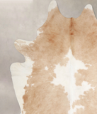Beige and White Cowhide Rug #A34511