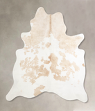 Beige and White Cowhide Rug #A34517