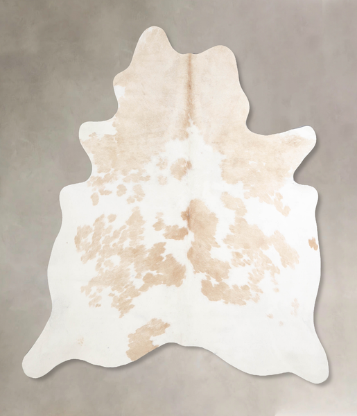 Beige and White Cowhide Rug #A34517