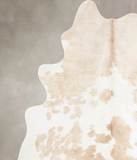 Beige and White Cowhide Rug #A34517