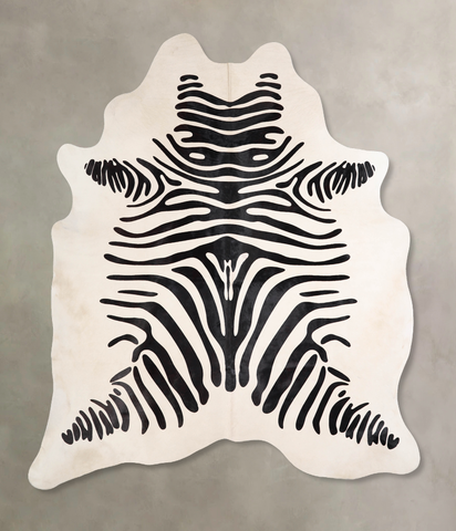 Zebra Cowhide Rug #A34543