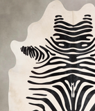 Zebra Cowhide Rug #A34543