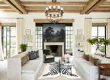 Zebra Cowhide Rug #A34543