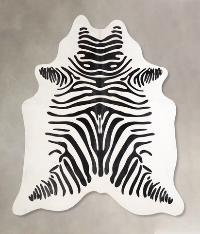 Zebra Cowhide Rug #A34637