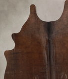 Solid Brown Cowhide Rug #A34642