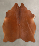 Solid Brown Cowhide Rug #A34644