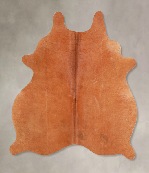 Solid Brown Cowhide Rug #A34649