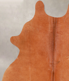 Solid Brown Cowhide Rug #A34649
