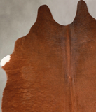 Solid Brown Cowhide Rug #A34650