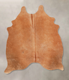 Solid Brown Cowhide Rug #A34652