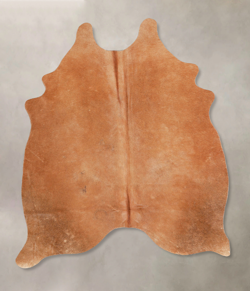 Solid Brown Cowhide Rug #A34652