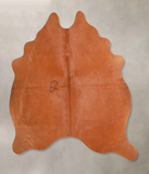 Solid Brown Cowhide Rug #A34658