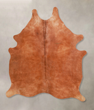 Solid Brown Cowhide Rug #A34659