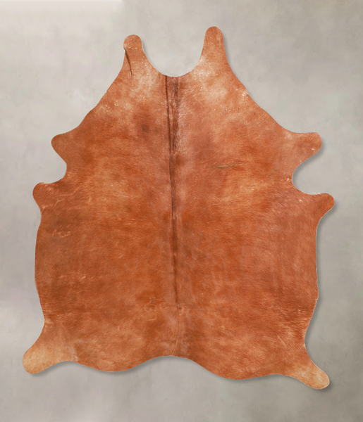 Solid Brown Cowhide Rug #A34659