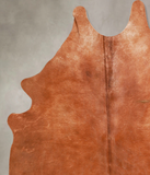 Solid Brown Cowhide Rug #A34659