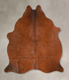 Solid Brown Cowhide Rug #A34665