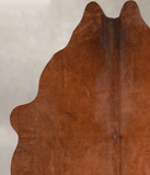 Solid Brown Cowhide Rug #A34665