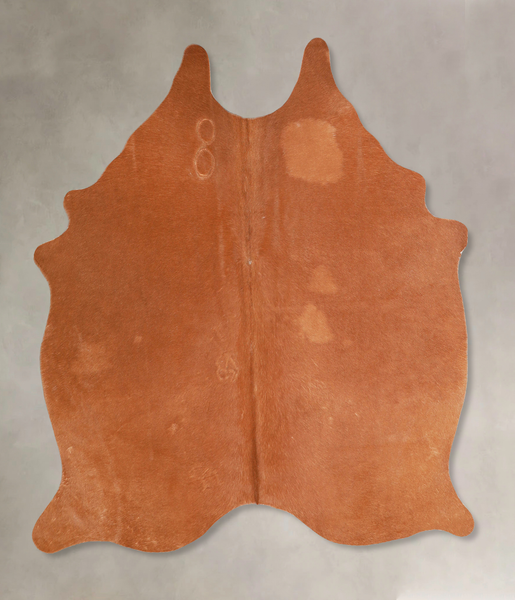 Solid Brown Cowhide Rug #A34666