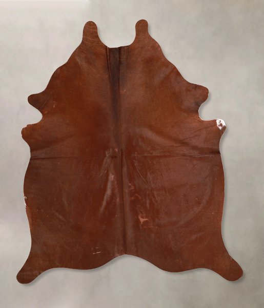Solid Brown Cowhide Rug #A34667