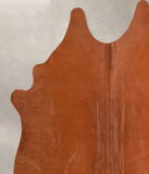 Solid Brown Cowhide Rug #A34671