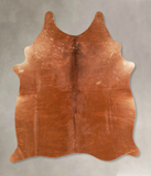 Solid Brown Cowhide Rug #A34673