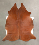 Solid Brown Cowhide Rug #A34685