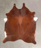 Solid Brown Cowhide Rug #A34700