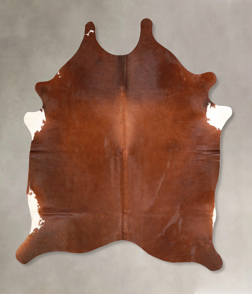 Solid Brown Cowhide Rug #A34700