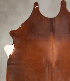 Solid Brown Cowhide Rug #A34700