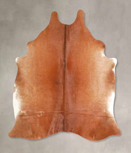 Solid Brown Cowhide Rug #A34720