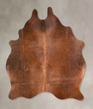 Solid Brown Cowhide Rug #A34723