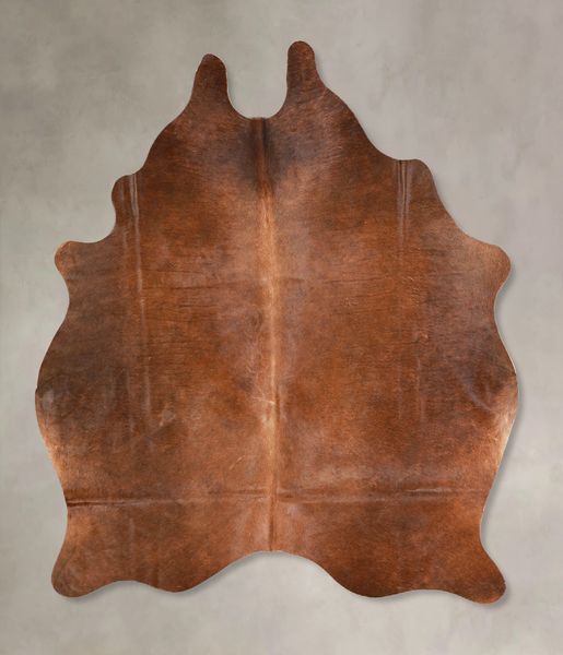 Solid Brown Cowhide Rug #A34723