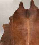 Solid Brown Cowhide Rug #A34723